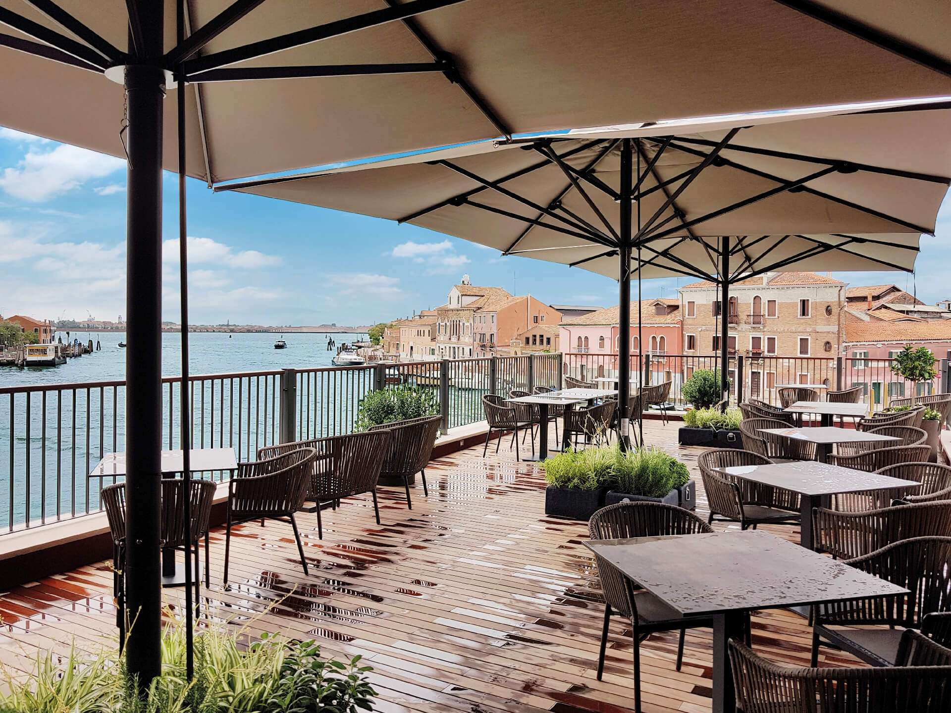 FiberBuilt restaurant patio umbrella