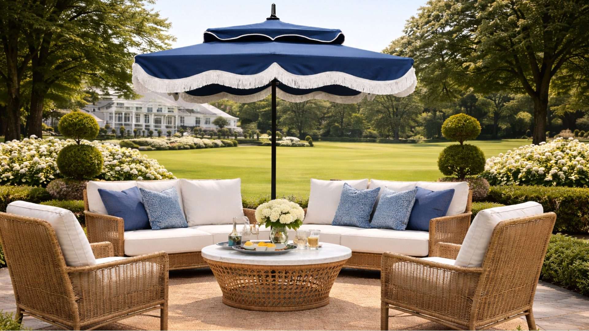 FiberBuilt umbrella at a country club